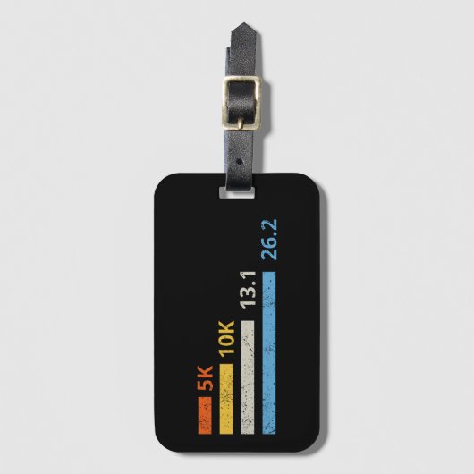 Hardloopafstanden I - 5K 10K 13.1 26.2 Marathoner Bagagelabel (Voorkant (verticaal))