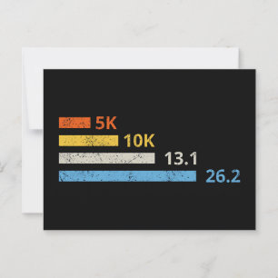 Hardloopafstanden I - 5K 10K 13.1 26.2 Marathoner Briefkaart