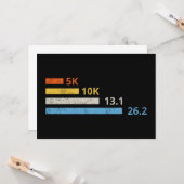 Hardloopafstanden I - 5K 10K 13.1 26.2 Marathoner Kaart (Voorkant / Achterkant in situ)