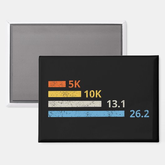 Hardloopafstanden I - 5K 10K 13.1 26.2 Marathoner Magneet (Voorkant / Achterkant)