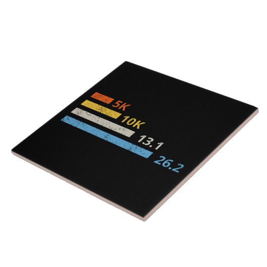 Hardloopafstanden I - 5K 10K 13.1 26.2 Marathoner Tegeltje (Zijkant)