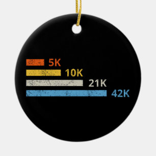 Hardloopafstanden II - 5K 10K 21K 42K Marathoner Keramisch Ornament