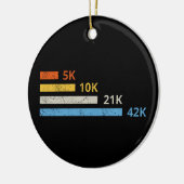 Hardloopafstanden II - 5K 10K 21K 42K Marathoner Keramisch Ornament (Links)