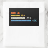 Hardloopafstanden II - 5K 10K 21K 42K Marathoner Rechthoekige Sticker (Tas)