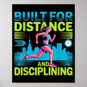 Hardloopmarathon hardloopster moeder atleet baan e poster