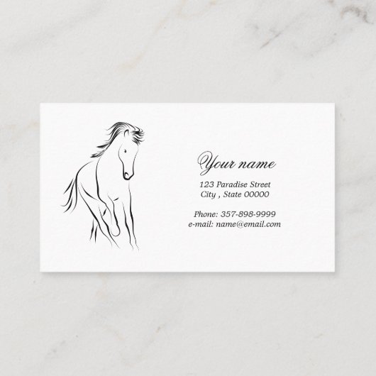 Hardlooppaard in zwarte kleur afsprakenkaartje (Achterkant)