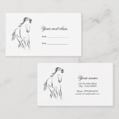 Hardlooppaard in zwarte kleur afsprakenkaartje (Voorkant / Achterkant)