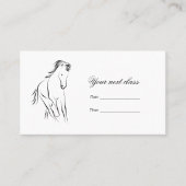 Hardlooppaard in zwarte kleur afsprakenkaartje (Voorkant)