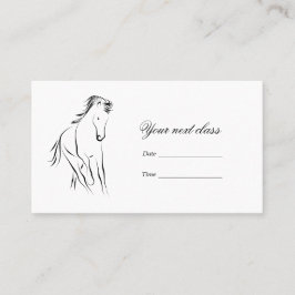 Hardlooppaard in zwarte kleur afsprakenkaartje