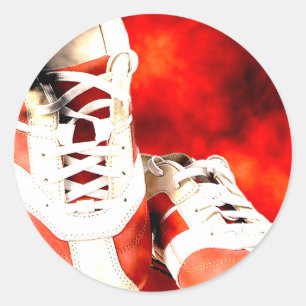 Hardloopschoenen loper atleet grunge stijl ronde sticker