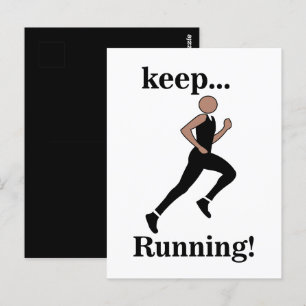 Hardloopsporter atletiek briefkaart