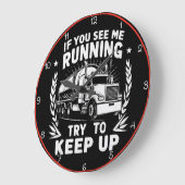 Hardlooptrucker: probeer bij te blijven grote klok (Hoek)