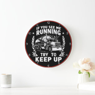 Hardlooptrucker: probeer bij te blijven grote klok