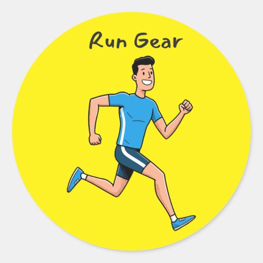 Hardloopuitrusting – Inspirerende hardloop Ronde Sticker (Voorkant)