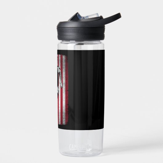 Hardlopen Amerikaanse vlag Marathon Runner en Jogg Waterfles (Links)