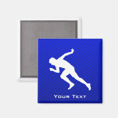 Hardlopen; Blauw Magneet (Voorkant / Achterkant)