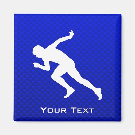 Hardlopen; Blauw Magneet (Voorkant)