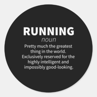 Hardlopen Definitie 5K Marathon Runner Ronde Sticker