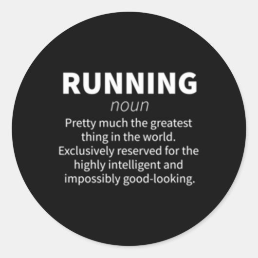 Hardlopen Definitie 5K Marathon Runner Ronde Sticker (Voorkant)