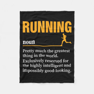 Hardlopen Definitie Humor Marathon Grappige Atleet Fleece Deken