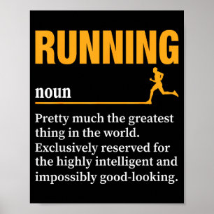 Hardlopen Definitie Humor Marathon Grappige Atleet Poster