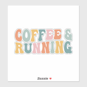 Hardlopen en koffie sticker