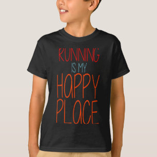 Hardlopen is mijn gelukkige plek Funny Marathon Ru T-shirt