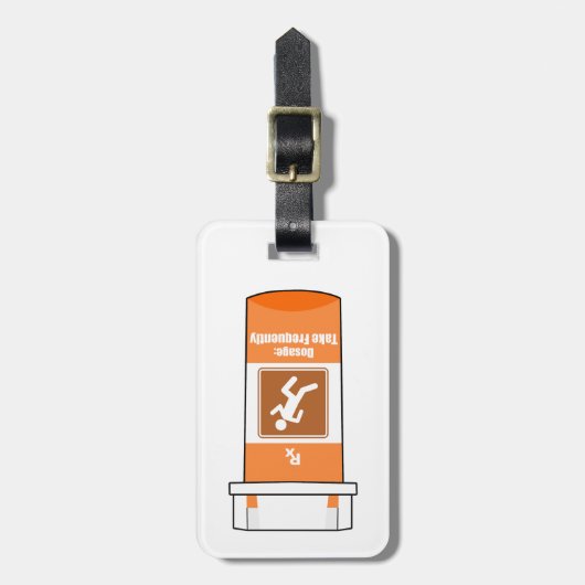 Hardlopen is mijn medicijn bagagelabel (Voorkant verticaal)