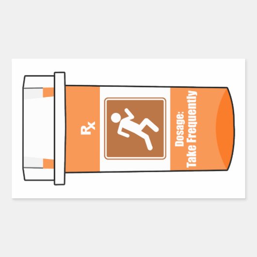 Hardlopen is mijn medicijn rechthoekige sticker (Voorkant)