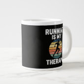 Hardlopen Is Mijn Therapie Extra Grote Beker (Voorkant rechts)