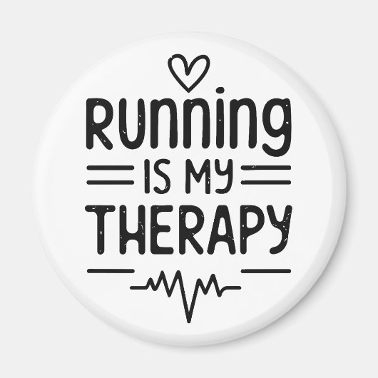 Hardlopen is mijn therapie grappige runner citaten magneet (Voorkant)