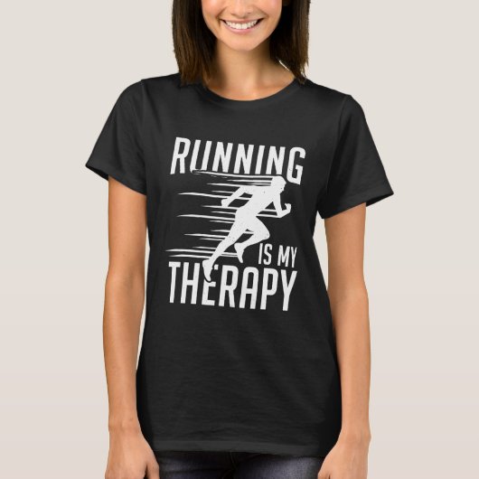 Hardlopen is mijn Therapy Shirt Cool Schattige Run (Voorkant)