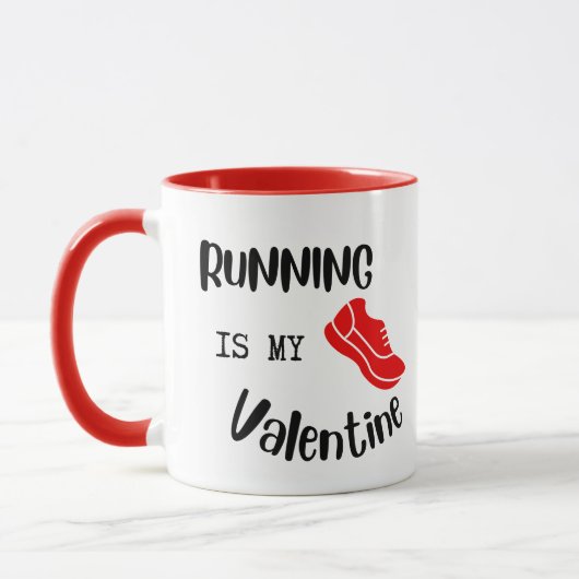 Hardlopen is mijn Valentijn, Valentijn's Day gesch Mok (Links)