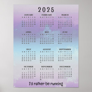 Hardlopen Jogging Design 2025 Kalender Poster