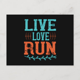Hardlopen - Live Love Run Briefkaart