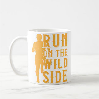 Hardlopen Marathon Run Op Wilde Kant Hardloper Weg Koffiemok