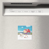 Hardlopen met Dog door het Zee Magneet (Insitu (Vaatwasser))