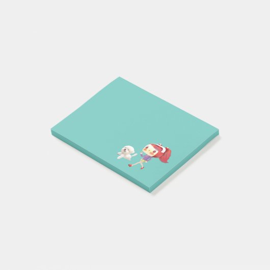 Hardlopen met Dog door het Zee Post-it® Notes (Schuin)