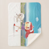 Hardlopen met Dog door het Zee Sherpa Deken (Voorkant)