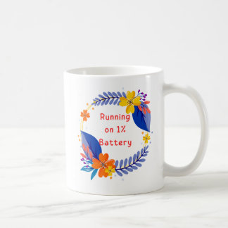 Hardlopen op 1% accu Bloemen Mok – Funny Coffee Cu