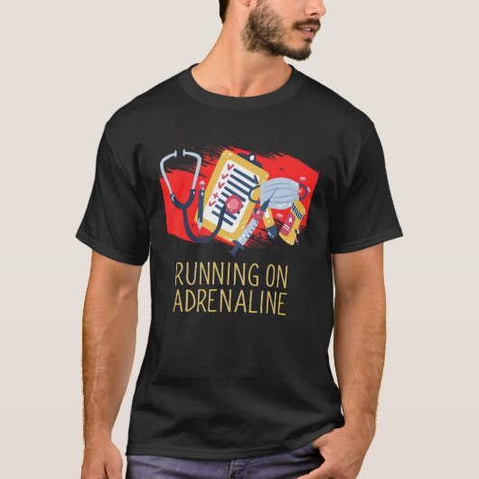 Hardlopen op Adrenaline Medisch Personeel Frontlin T-shirt (Voorkant)