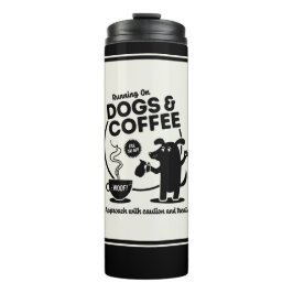 Hardlopen op honden en koffie Thermal Tumbler Thermosbeker
