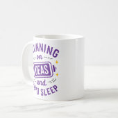 Hardlopen op Ideeën & Zero Sleep Grappig Relatable Koffiemok (Voorkant links)