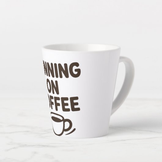 Hardlopen op Koffie & Deadlines - Grappige Mok (Rechterhoek)