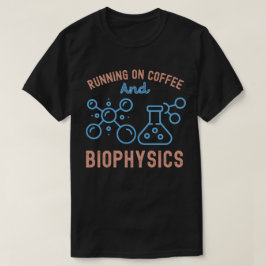 Hardlopen op koffie en biofysica t-shirt