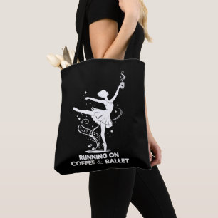 Hardlopen Op Koffie En Grappige Ballet Dansende Le Draagtas