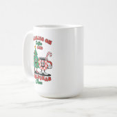 Hardlopen op Koffie en Kerst Cheer Cup Design Koffiemok (Voorkant links)