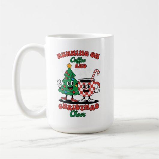 Hardlopen op Koffie en Kerst Cheer Cup Design Koffiemok (Links)