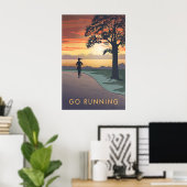 Hardlopen Reisposter Poster (Thuiskantoor)