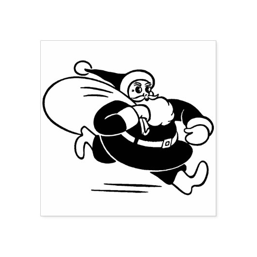 hardlopen Sinterklaas Rubberstempel (Afrduk)